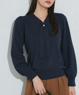 【ピエロ/Pierrot】 タイデザインニット人気、トレンドファッション・服の通販 founy(ファニー) ファッション Fashion レディースファッション Fashion for Women トップス・カットソー Cut & Sew Tops ニット Knit Tops & Sweaters 送料無料 Free Shipping おすすめ Recommended / Our Picks スリーブ Sleeve, Long Sleeve / Short Sleeve プチプライス・低価格 Affordable / Budget Price エレガント 上品 Elegant |ID:prp329100004645692