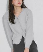 【ピエロ/Pierrot】のスパンコールシャギーニットカーディガン 167cm / シルバー / M|ID: prp329100004645696 ipo3291000000036126615