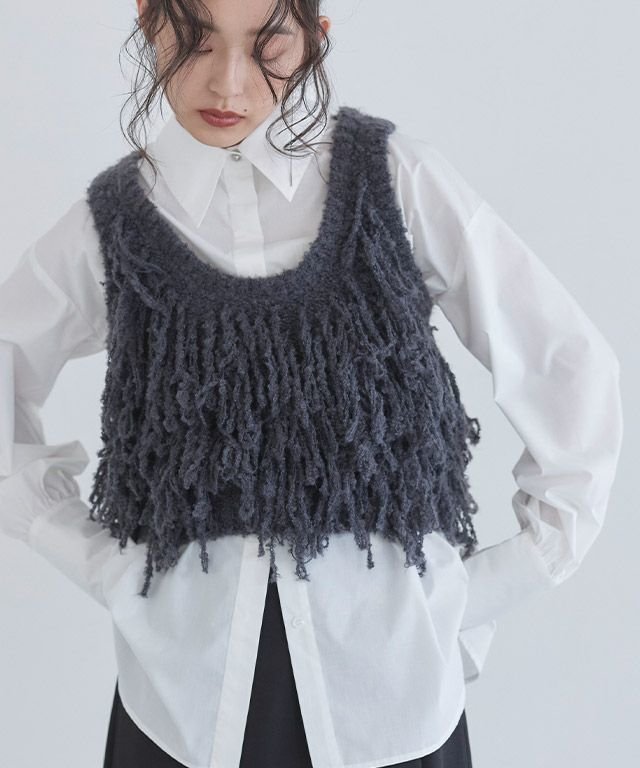 【ピエロ/Pierrot】のECLAM ループヤーンニットベスト インテリア・キッズ・メンズ・レディースファッション・服の通販 founy(ファニー) https://founy.com/ ファッション Fashion レディースファッション Fashion for Women アウター Coat / Outerwear Collection トップス・カットソー Cut & Sew Tops ニット Knit Tops & Sweaters ベスト&ジレ / 重ね着スタイル Vests & Gilets エアリー Airy Texture シンプル Simple, Minimal スラックス Slacks, Dress Pants タートルネック Turtleneck, High Neck デニム Denim, Jeans Material トレンド Trend, Trending Now バランス Balance, Style Balance プチプライス・低価格 Affordable / Budget Price ベスト Vest, Waistcoat ボトム Bottoms, Lower Wear |ID: prp329100004652181 ipo3291000000033618683