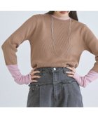 【ピエロ/Pierrot】のECLAM ロングスリーブ配色ラメニット 163cm / ブラウン×ピンクラメ / M|ID: prp329100004652186 ipo3291000000036126677