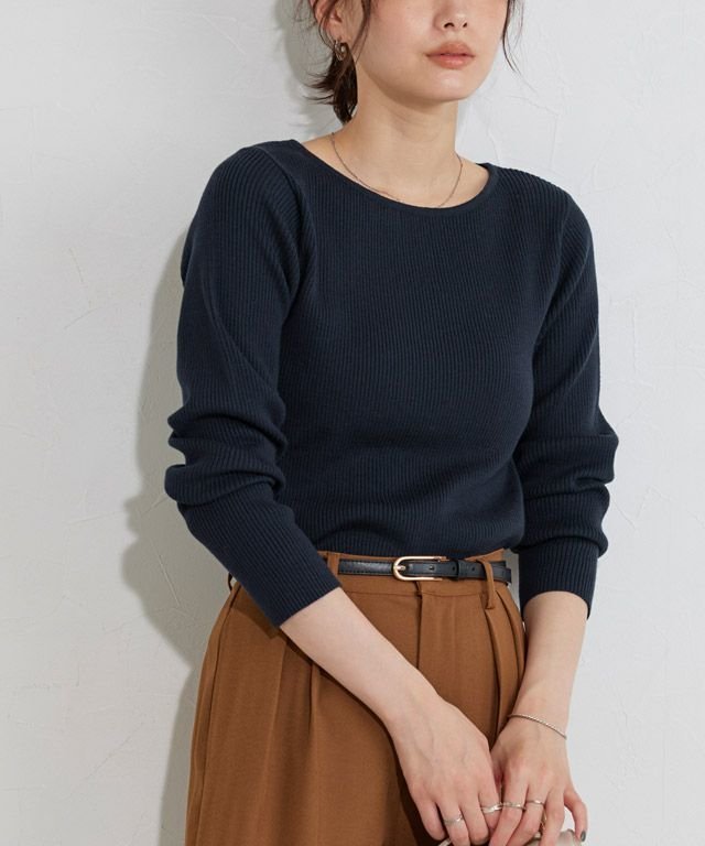 【ピエロ/Pierrot】の【コットンブレンド】ベーシックリブニット インテリア・キッズ・メンズ・レディースファッション・服の通販 founy(ファニー) ファッション Fashion レディースファッション Fashion for Women トップス・カットソー Cut & Sew Tops ニット Knit Tops & Sweaters 送料無料 Free Shipping ウォッシャブル Machine Washable シンプル Simple, Minimal プチプライス・低価格 Affordable / Budget Price ベーシック Basic, Essential 洗える Machine Washable 167cm / ネイビー / M|ID: prp329100004652197 ipo3291000000033618796