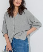 【ピエロ/Pierrot】の【コットンブレンド】ベーシックリブニットカーディガン 158cm / 杢グレー / M|ID: prp329100004652198 ipo3291000000033618816