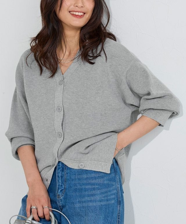 【ピエロ/Pierrot】の【コットンブレンド】ベーシックリブニットカーディガン インテリア・キッズ・メンズ・レディースファッション・服の通販 founy(ファニー) 　ファッション　Fashion　レディースファッション　Fashion for Women　トップス・カットソー　Cut & Sew Tops　ニット　Knit Tops & Sweaters　カーディガン・羽織り　Layered Style Cardigans　ウォッシャブル　Machine Washable　洗える　Machine Washable　シンプル　Simple, Minimal　トレンド　Trend, Trending Now　ベーシック　Basic, Essential　送料無料　Free Shipping　プチプライス・低価格　Affordable / Budget Price　エレガント 上品　Elegant　158cm / 杢グレー / M|ID: prp329100004652198 ipo3291000000033618816