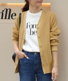 【ピエロ/Pierrot】の【コットンブレンド】ベーシックリブニットカーディガン 163cm / イエロー / M|ID: prp329100004652198 ipo3291000000034465156