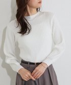 【ピエロ/Pierrot】のもっちりパフスリーブリブニット 167cm / オフホワイト / M|ID: prp329100004657643 ipo3291000000034355634