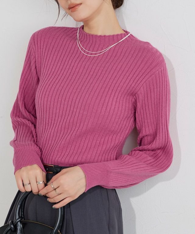 【ピエロ/Pierrot】のもっちりパフスリーブリブニット インテリア・キッズ・メンズ・レディースファッション・服の通販 founy(ファニー) ファッション Fashion レディースファッション Fashion for Women トップス・カットソー Cut & Sew Tops ニット Knit Tops & Sweaters シンプル Simple, Minimal スリーブ Sleeve, Long Sleeve / Short Sleeve フィット Fit, Slim Fit プチプライス・低価格 Affordable / Budget Price リブニット Rib Knit, Ribbed Knit 167cm / ディープピンク / M|ID: prp329100004657643 ipo3291000000034355635