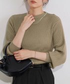 【ピエロ/Pierrot】のもっちりパフスリーブリブニット 167cm / モカベージュ / M|ID: prp329100004657643 ipo3291000000036126800