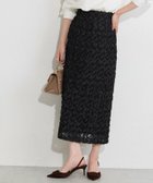 【ピエロ/Pierrot】のフラワージャカードIラインスカート 167cm / ブラック / M|ID: prp329100004657646 ipo3291000000033728808