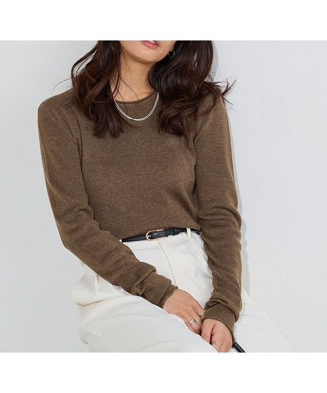 【ピエロ/Pierrot】のウール混細リブシアーシンプルニット インテリア・キッズ・メンズ・レディースファッション・服の通販 founy(ファニー) ファッション Fashion レディースファッション Fashion for Women トップス・カットソー Cut & Sew Tops ニット Knit Tops & Sweaters シンプル Simple, Minimal プチプライス・低価格 Affordable / Budget Price エレガント 上品 Elegant 細リブシンプルニット|ID: prp329100004657647 ipo3291000000033728819