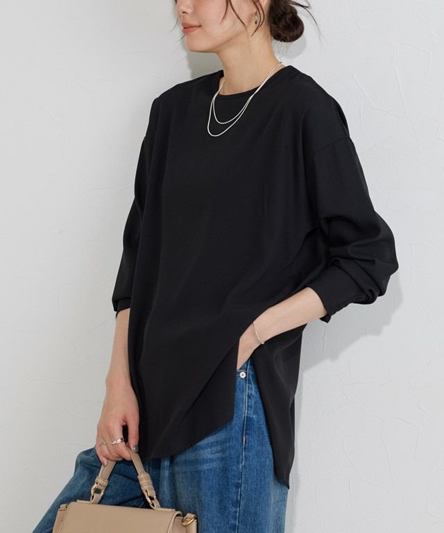 【ピエロ/Pierrot】の【イージーケア】ジョーゼットTブラウス インテリア・キッズ・メンズ・レディースファッション・服の通販 founy(ファニー) ファッション Fashion レディースファッション Fashion for Women トップス・カットソー Cut & Sew Tops シャツ・ブラウス・オフィスカジュアル Elegant Blouses & Button-Ups 送料無料 Free Shipping インナー Innerwear シャーリング Shirring, Ruched ショルダー Shoulder, Shoulder Strap シンプル Simple, Minimal ジャケット Jacket, Outerwear ジョーゼット Georgette, Semi-Sheer Fabric スリット Slit, Slit Detail ドレープ Drape, Draping Fabric ドロップ Drop Shoulder, Dropped Style フロント Front, Front Design プチプライス・低価格 Affordable / Budget Price エレガント 上品 Elegant ビジネス 仕事 通勤 Business / Work / Commuting 167cm / ブラック / M|ID: prp329100004657648 ipo3291000000033728830