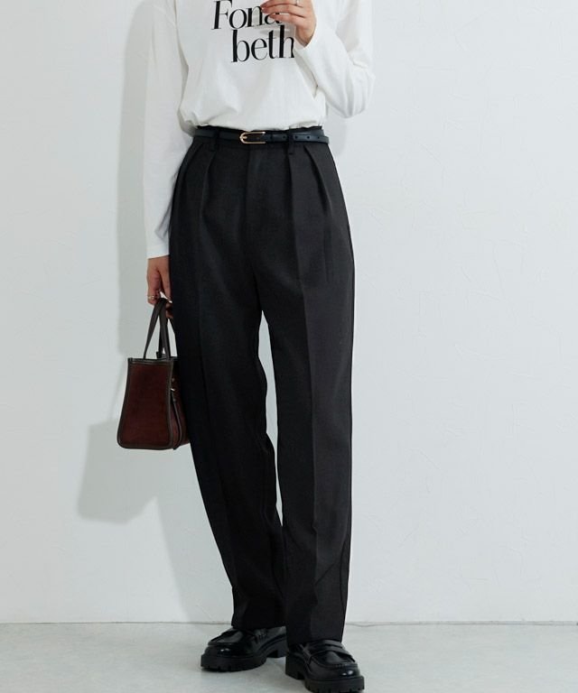 【ピエロ/Pierrot】のセンタープレスタックテーパードパンツ 人気、トレンドファッション・服の通販 founy(ファニー) 　ファッション　Fashion　レディースファッション　Fashion for Women　パンツ　Pants & Trousers　送料無料　Free Shipping　センター　Center, Center Line　プチプライス・低価格　Affordable / Budget Price　エレガント 上品　Elegant　 other-1|ID: prp329100004657649 ipo3291000000033728839