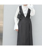 【ピエロ/Pierrot】の無地と柄から選べるラップ風ジャンパースカート 163cm / 無地 / チャコール / M|ID:prp329100004657650