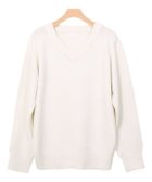 【ピエロ/Pierrot】のもっちりカシミヤタッチVネックニットトップス 人気、トレンドファッション・服の通販 founy(ファニー) ファッション Fashion レディースファッション Fashion for Women トップス・カットソー Cut & Sew Tops ニット Knit Tops & Sweaters Vネックトップス V-Neck Tops / V-Cut Neckline Shirts プチプライス・低価格 Affordable / Budget Price ルーズ Loose, Oversized 定番 Standard, Basic Item thumbnail オフホワイト|ID: prp329100004657697 ipo3291000000033695198