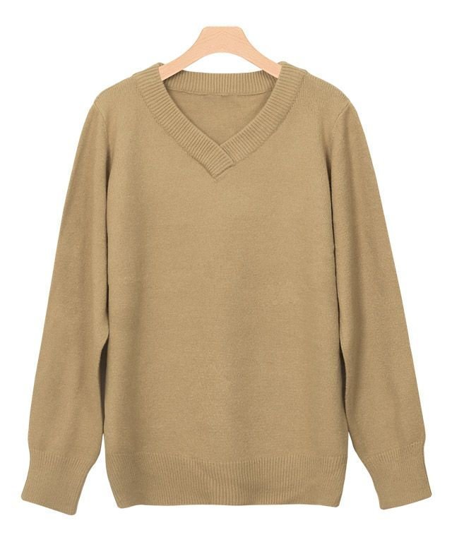【ピエロ/Pierrot】のもっちりカシミヤタッチVネックニットトップス インテリア・キッズ・メンズ・レディースファッション・服の通販 founy(ファニー) 　ファッション　Fashion　レディースファッション　Fashion for Women　トップス・カットソー　Cut & Sew Tops　ニット　Knit Tops & Sweaters　Vネックトップス　V-Neck Tops / V-Cut Neckline Shirts　プチプライス・低価格　Affordable / Budget Price　ルーズ　Loose, Oversized　定番　Standard, Basic Item　ベージュ|ID: prp329100004657697 ipo3291000000033695199