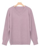 【ピエロ/Pierrot】のもっちりカシミヤタッチVネックニットトップス 人気、トレンドファッション・服の通販 founy(ファニー) ファッション Fashion レディースファッション Fashion for Women トップス・カットソー Cut & Sew Tops ニット Knit Tops & Sweaters Vネックトップス V-Neck Tops / V-Cut Neckline Shirts プチプライス・低価格 Affordable / Budget Price ルーズ Loose, Oversized 定番 Standard, Basic Item thumbnail ラベンダー|ID: prp329100004657697 ipo3291000000033695202