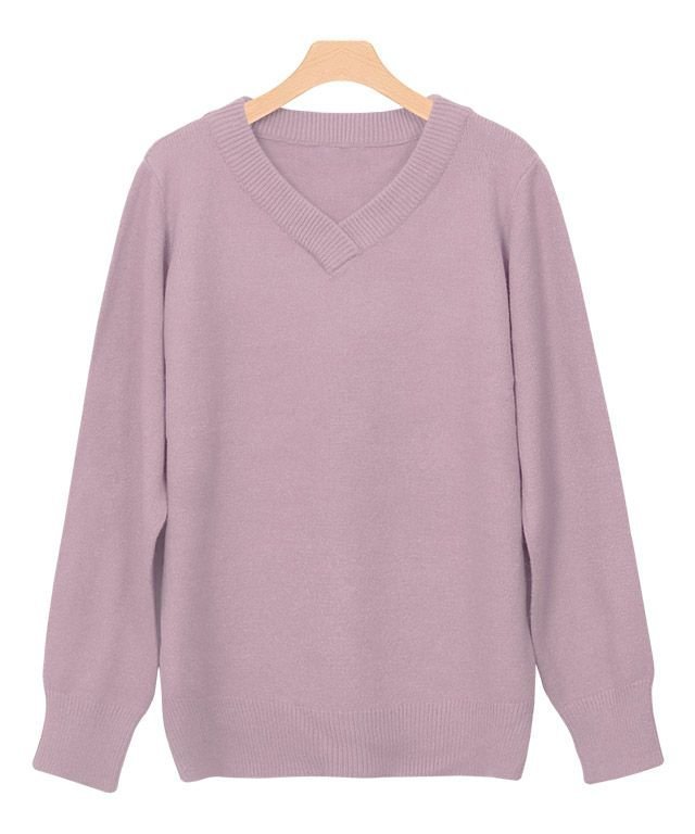 【ピエロ/Pierrot】のもっちりカシミヤタッチVネックニットトップス インテリア・キッズ・メンズ・レディースファッション・服の通販 founy(ファニー) 　ファッション　Fashion　レディースファッション　Fashion for Women　トップス・カットソー　Cut & Sew Tops　ニット　Knit Tops & Sweaters　Vネックトップス　V-Neck Tops / V-Cut Neckline Shirts　プチプライス・低価格　Affordable / Budget Price　ルーズ　Loose, Oversized　定番　Standard, Basic Item　ラベンダー|ID: prp329100004657697 ipo3291000000033695202