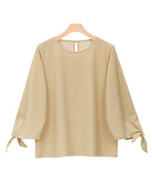 【ピエロ/Pierrot】の選べるTブラウス インテリア・キッズ・メンズ・レディースファッション・服の通販 founy(ファニー) 　ファッション　Fashion　レディースファッション　Fashion for Women　トップス・カットソー　Cut & Sew Tops　シャツ・ブラウス・オフィスカジュアル　Elegant Blouses & Button-Ups　カットソー　Cut and Sewn Top　ギャザー　Gathered, Ruffled　ジョーゼット　Georgette, Semi-Sheer Fabric　スリット　Slit, Slit Detail　スリーブ　Sleeve, Long Sleeve / Short Sleeve　デコルテ　Décolleté, Neckline　バランス　Balance, Style Balance　フェミニン　Feminine, Girly　フロント　Front, Front Design　リボン　Ribbon, Bow　プチプライス・低価格　Affordable / Budget Price　エレガント 上品　Elegant　ベージュ|ID: prp329100004657713 ipo3291000000033695336