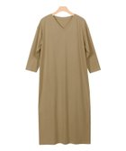 【ピエロ/Pierrot】の七分袖Vネックワンピース 人気、トレンドファッション・服の通販 founy(ファニー) ファッション Fashion レディースファッション Fashion for Women ワンピース Dresses なめらか Smooth, Silky Texture シンプル Simple, Minimal プチプライス・低価格 Affordable / Budget Price thumbnail キャメルベージュ|ID: prp329100004657716 ipo3291000000033695371
