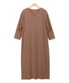 【ピエロ/Pierrot】の七分袖Vネックワンピース 人気、トレンドファッション・服の通販 founy(ファニー) ファッション Fashion レディースファッション Fashion for Women ワンピース Dresses なめらか Smooth, Silky Texture シンプル Simple, Minimal プチプライス・低価格 Affordable / Budget Price thumbnail ブラウン|ID: prp329100004657716 ipo3291000000033695372
