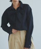 【ピエロ/Pierrot】のRASW デニムリボンシャツ 166cm / ブラック / M|ID: prp329100004672056 ipo3291000000034537521