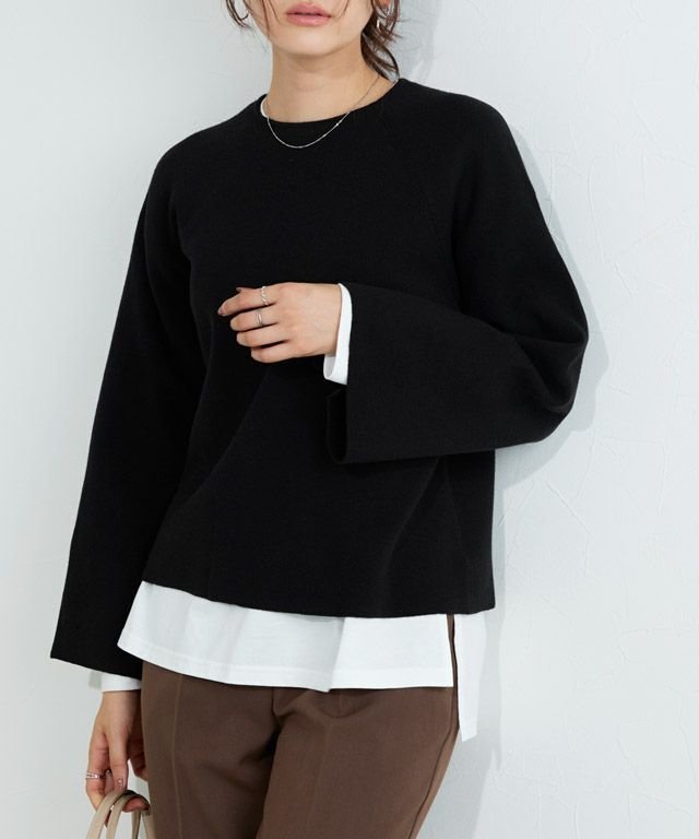 【ピエロ/Pierrot】の袖ボタン2wayニット インテリア・キッズ・メンズ・レディースファッション・服の通販 founy(ファニー) 　ファッション　Fashion　レディースファッション　Fashion for Women　トップス・カットソー　Cut & Sew Tops　ニット　Knit Tops & Sweaters　トレンド　Trend, Trending Now　プチプライス・低価格　Affordable / Budget Price　166cm / ブラック / M|ID: prp329100004684955 ipo3291000000034378429