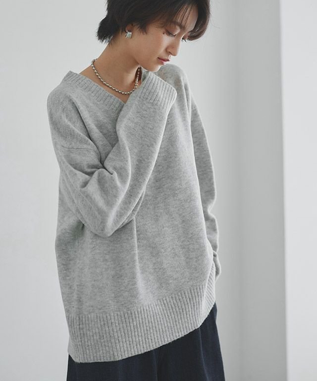 【ピエロ/Pierrot】のRASW Vネックウールミックスニット 【KKfashionさんYouTube紹介アイテム】【木村えりなさんYouTube紹介アイテム】 インテリア・キッズ・メンズ・レディースファッション・服の通販 founy(ファニー) ファッション Fashion レディースファッション Fashion for Women トップス・カットソー Cut & Sew Tops ニット Knit Tops & Sweaters Vネックトップス V-Neck Tops / V-Cut Neckline Shirts インナー Innerwear シンプル Simple, Minimal ハイネック High Neck, Mock Neck プチプライス・低価格 Affordable / Budget Price 166cm / 杢ライトグレー / M|ID: prp329100004690000 ipo3291000000033870520