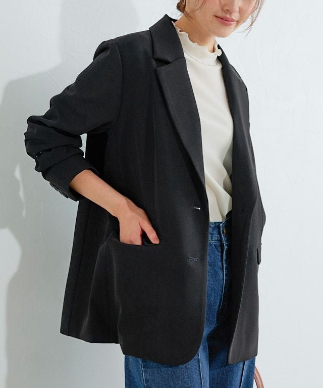 【ピエロ/Pierrot】のテーラードシングルジャケット【木村えりなさんYouTube紹介アイテム】【ドラマ着用】 人気、トレンドファッション・服の通販 founy(ファニー) 　ファッション　Fashion　レディースファッション　Fashion for Women　アウター　Coat / Outerwear Collection　レディースジャケット・軽アウター　Jackets　シンプル　Simple, Minimal　デニム　Denim, Jeans Material　プチプライス・低価格　Affordable / Budget Price　エレガント 上品　Elegant　 other-1|ID: prp329100004690032 ipo3291000000035966258