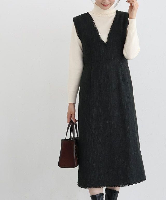 【ピエロ/Pierrot】のツイードVネックジャンパースカート インテリア・キッズ・メンズ・レディースファッション・服の通販 founy(ファニー) https://founy.com/ ファッション Fashion レディースファッション Fashion for Women スカート Skirts インナー Innerwear クラシカル Classical, Vintage-Inspired ツイード Twill, Twill Weave フリンジ Fringe, Tassel プチプライス・低価格 Affordable / Budget Price エレガント 上品 Elegant |ID: prp329100004695683 ipo3291000000036125866