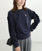 【ピエロ/Pierrot】の【U.S.POLO ASSN.】フリルスウェット 163cm / ネイビー×オフホワイト / M|ID:prp329100004695686