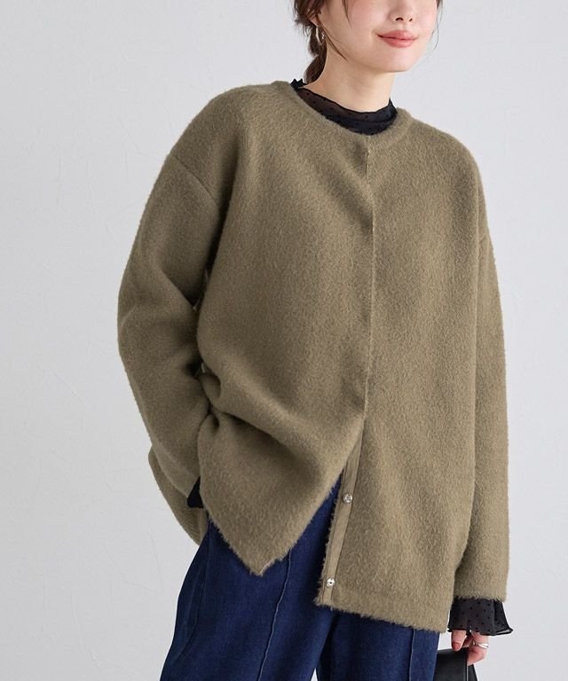 【ピエロ/Pierrot】のコクーンノーカラーコーディガン インテリア・キッズ・メンズ・レディースファッション・服の通販 founy(ファニー) 　ファッション　Fashion　レディースファッション　Fashion for Women　アウター　Coat / Outerwear Collection　レディースジャケット・軽アウター　Jackets　送料無料　Free Shipping　おすすめ　Recommended / Our Picks　インナー　Innerwear　コンパクト　Compact, Small Size　コーディガン　Coatigan, Knit Coat　ストレート　Straight, Straight Cut　タートル　Turtleneck, Turtle Collar　バランス　Balance, Style Balance　プチプライス・低価格　Affordable / Budget Price　ボトム　Bottoms, Lower Wear　コクーンノーカラーコーディガン|ID: prp329100004707168 ipo3291000000033997023