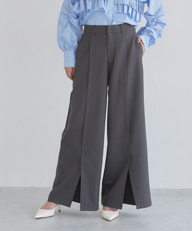 【ピエロ/Pierrot】のECLAM フロントスリットワイドパンツ インテリア・キッズ・メンズ・レディースファッション・服の通販 founy(ファニー) https://founy.com/ ファッション Fashion レディースファッション Fashion for Women パンツ Pants & Trousers おすすめ Recommended / Our Picks カットソー Cut and Sewn Top シンプル Simple, Minimal ジャケット Jacket, Outerwear スタイリッシュ Stylish, Fashionable スリット Slit, Slit Detail セットアップ Set-Up, Coordinated Outfit センター Center, Center Line トレンド Trend, Trending Now プチプライス・低価格 Affordable / Budget Price ロング Long, Long-Length ワイド Wide, Wide Fit 切替 Switching, Contrast Panel |ID: prp329100004709624 ipo3291000000034018567