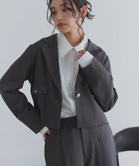 【ピエロ/Pierrot】 ECLAM ゴールドボタンクロップドジャケット人気、トレンドファッション・服の通販 founy(ファニー) ファッション Fashion レディースファッション Fashion for Women アウター Coat / Outerwear Collection レディースジャケット・軽アウター Jackets 送料無料 Free Shipping おすすめ Recommended / Our Picks コンパクト Compact, Small Size セットアップ Set-Up, Coordinated Outfit トレンド Trend, Trending Now バランス Balance, Style Balance フロント Front, Front Design プチプライス・低価格 Affordable / Budget Price ロング Long, Long-Length エレガント 上品 Elegant |ID:prp329100004709625
