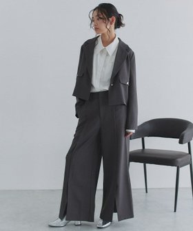 【ピエロ/Pierrot】 ECLAM 【SET】ゴールドボタンジャケット スリットワイドパンツ人気、トレンドファッション・服の通販 founy(ファニー) ファッション Fashion レディースファッション Fashion for Women アウター Coat / Outerwear Collection レディースジャケット・軽アウター Jackets 送料無料 Free Shipping クロップド Cropped, Short Length ジャケット Jacket, Outerwear スタイリッシュ Stylish, Fashionable スリット Slit, Slit Detail セットアップ Set-Up, Coordinated Outfit トレンド Trend, Trending Now フロント Front, Front Design プチプライス・低価格 Affordable / Budget Price ロング Long, Long-Length ワイド Wide, Wide Fit エレガント 上品 Elegant |ID:prp329100004713194
