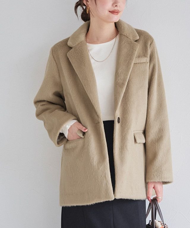 【ピエロ/Pierrot】のシャギーテーラードジャコット インテリア・キッズ・メンズ・レディースファッション・服の通販 founy(ファニー) 　ファッション　Fashion　レディースファッション　Fashion for Women　アウター　Coat / Outerwear Collection　レディースジャケット・軽アウター　Jackets　送料無料　Free Shipping　インナー　Innerwear　デニム　Denim, Jeans Material　トレンド　Trend, Trending Now　プチプライス・低価格　Affordable / Budget Price　シャギーテーラードジャコット|ID: prp329100004714440 ipo3291000000034059579