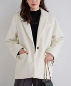 【ピエロ/Pierrot】のシャギーテーラードジャコット 167cm / アイボリー / M|ID: prp329100004714440 ipo3291000000035965727