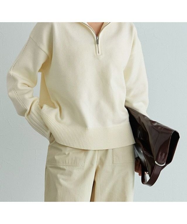 【ピエロ/Pierrot】のRASW ジップボックスニット インテリア・キッズ・メンズ・レディースファッション・服の通販 founy(ファニー) 　ファッション　Fashion　レディースファッション　Fashion for Women　トップス・カットソー　Cut & Sew Tops　ニット　Knit Tops & Sweaters　送料無料　Free Shipping　プチプライス・低価格　Affordable / Budget Price　ミックス　Mix, Mixed Style　ワイドリブ　Wide Rib, Wide Ribbed Knit　[RASW]ジップボックスニット|ID: prp329100004717125 ipo3291000000034081965
