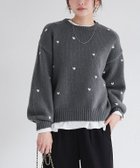 【ピエロ/Pierrot】のハート刺繍ニット 人気、トレンドファッション・服の通販 founy(ファニー) ファッション Fashion レディースファッション Fashion for Women トップス・カットソー Cut & Sew Tops ニット Knit Tops & Sweaters 送料無料 Free Shipping シンプル Simple, Minimal プチプライス・低価格 Affordable / Budget Price エレガント 上品 Elegant thumbnail 166cm / チャコール×アイボリー / M|ID: prp329100004718321 ipo3291000000034093193