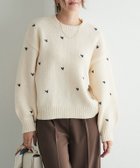 【ピエロ/Pierrot】のハート刺繍ニット 人気、トレンドファッション・服の通販 founy(ファニー) ファッション Fashion レディースファッション Fashion for Women トップス・カットソー Cut & Sew Tops ニット Knit Tops & Sweaters 送料無料 Free Shipping シンプル Simple, Minimal プチプライス・低価格 Affordable / Budget Price エレガント 上品 Elegant thumbnail 166cm / アイボリー×ブラック / M|ID: prp329100004718321 ipo3291000000034093196