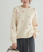 【ピエロ/Pierrot】のハート刺繍ニット 【shiho channelさん紹介アイテム】 166cm / アイボリー×レッド / M|ID: prp329100004718321 ipo3291000000034338833