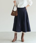 【ピエロ/Pierrot】のミドル丈シャイニースカート 163cm / ネイビー / M|ID: prp329100004718330 ipo3291000000034093236