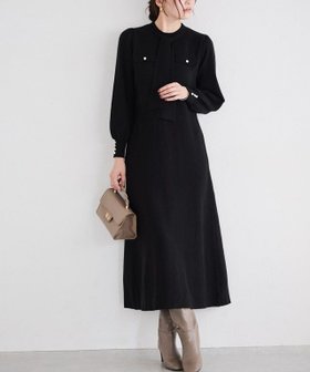 【ピエロ/Pierrot】 ボウタイポケットニットワンピース 【10月中旬頃より順次発送】人気、トレンドファッション・服の通販 founy(ファニー) ファッション Fashion レディースファッション Fashion for Women ワンピース Dresses ニットワンピース Knit Dresses 送料無料 Free Shipping フレア Flare, Flared プチプライス・低価格 Affordable / Budget Price エレガント 上品 Elegant |ID:prp329100004722862