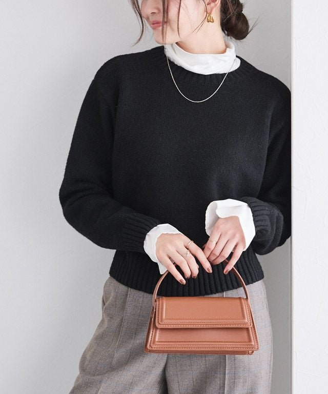 【ピエロ/Pierrot】のネックが選べる無地ラメクロップド丈ニット【木村えりなさんYouTube紹介アイテム】 インテリア・キッズ・メンズ・レディースファッション・服の通販 founy(ファニー) ファッション Fashion レディースファッション Fashion for Women トップス・カットソー Cut & Sew Tops ニット Knit Tops & Sweaters クロップド Cropped, Short Length シンプル Simple, Minimal プチプライス・低価格 Affordable / Budget Price 無地 Plain, Solid Color 166cm / 無地 / ブラック / クルーネック / M|ID: prp329100004722863 ipo3291000000035913598