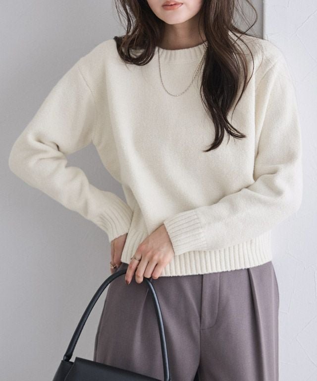 【ピエロ/Pierrot】のネックが選べる無地ラメクロップド丈ニット【木村えりなさんYouTube紹介アイテム】 インテリア・キッズ・メンズ・レディースファッション・服の通販 founy(ファニー) ファッション Fashion レディースファッション Fashion for Women トップス・カットソー Cut & Sew Tops ニット Knit Tops & Sweaters クロップド Cropped, Short Length シンプル Simple, Minimal プチプライス・低価格 Affordable / Budget Price 無地 Plain, Solid Color 166cm / ラメ / オフホワイト / クルーネック / M|ID: prp329100004722863 ipo3291000000035913605