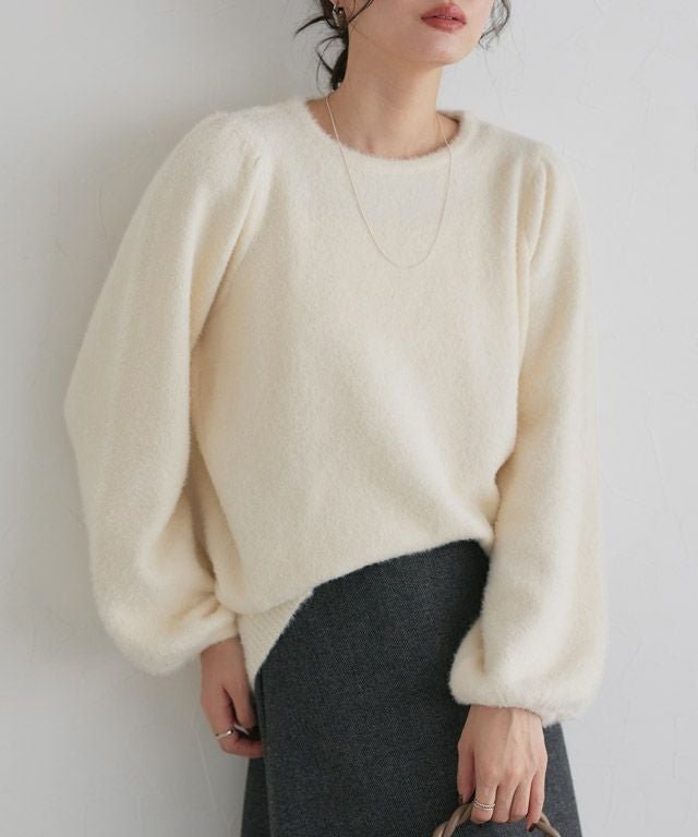 【ピエロ/Pierrot】のふんわりシャギーパフスリーブニット インテリア・キッズ・メンズ・レディースファッション・服の通販 founy(ファニー) ファッション Fashion レディースファッション Fashion for Women トップス・カットソー Cut & Sew Tops ニット Knit Tops & Sweaters スリーブ Sleeve, Long Sleeve / Short Sleeve プチプライス・低価格 Affordable / Budget Price 167cm / アイボリー / M|ID: prp329100004736117 ipo3291000000035913681