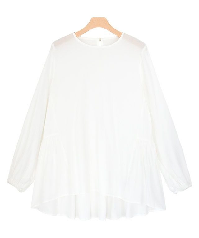 【ピエロ/Pierrot】のバックギャザーバルーンスリーブブラウス 人気、トレンドファッション・服の通販 founy(ファニー) 　ファッション　Fashion　レディースファッション　Fashion for Women　トップス・カットソー　Cut & Sew Tops　シャツ・ブラウス・オフィスカジュアル　Elegant Blouses & Button-Ups　ギャザー　Gathered, Ruffled　トレンド　Trend, Trending Now　フェミニン　Feminine, Girly　プチプライス・低価格　Affordable / Budget Price　エレガント 上品　Elegant　 other-1|ID: prp329100004736121 ipo3291000000034212056