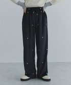 【ピエロ/Pierrot】のECLAM フラワー刺繍ベロアワイドパンツ 163cm / ブラック / F|ID: prp329100004740307 ipo3291000000034595836