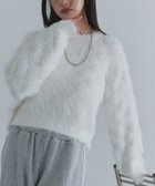 【ピエロ/Pierrot】のECLAM フェザークロップドニット 人気、トレンドファッション・服の通販 founy(ファニー) ファッション Fashion レディースファッション Fashion for Women トップス・カットソー Cut & Sew Tops ニット Knit Tops & Sweaters 送料無料 Free Shipping クロップド Cropped, Short Length スラックス Slacks, Dress Pants スリーブ Sleeve, Long Sleeve / Short Sleeve デニム Denim, Jeans Material トレンド Trend, Trending Now フェザー Feather, Feather Detail プチプライス・低価格 Affordable / Budget Price thumbnail 163cm / オフホワイト / M|ID: prp329100004740308 ipo3291000000034244132