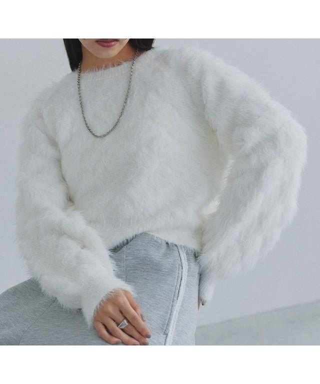 【ピエロ/Pierrot】のECLAM フェザークロップドニット インテリア・キッズ・メンズ・レディースファッション・服の通販 founy(ファニー) https://founy.com/ ファッション Fashion レディースファッション Fashion for Women トップス・カットソー Cut & Sew Tops ニット Knit Tops & Sweaters クロップド Cropped, Short Length スラックス Slacks, Dress Pants スリーブ Sleeve, Long Sleeve / Short Sleeve デニム Denim, Jeans Material トレンド Trend, Trending Now フェザー Feather, Feather Detail プチプライス・低価格 Affordable / Budget Price |ID: prp329100004740308 ipo3291000000036126263