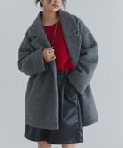 【ピエロ/Pierrot】のECLAM シャギーダブルテーラードジャコット 163cm / チャコール / M|ID: prp329100004740311 ipo3291000000036126272