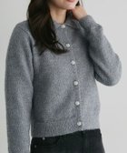 【ピエロ/Pierrot】のビジューボタンポロニット 167cm / 杢グレー / M|ID: prp329100004740313 ipo3291000000034244151